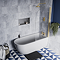 Potenza 1650 x 780 Curved Freestanding Corner Bath with Brushed Brass Screen and Waste Right Hand Option