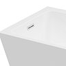 Potenza 1650 x 780 Curved Freestanding Corner Bath with Chrome Screen and Waste