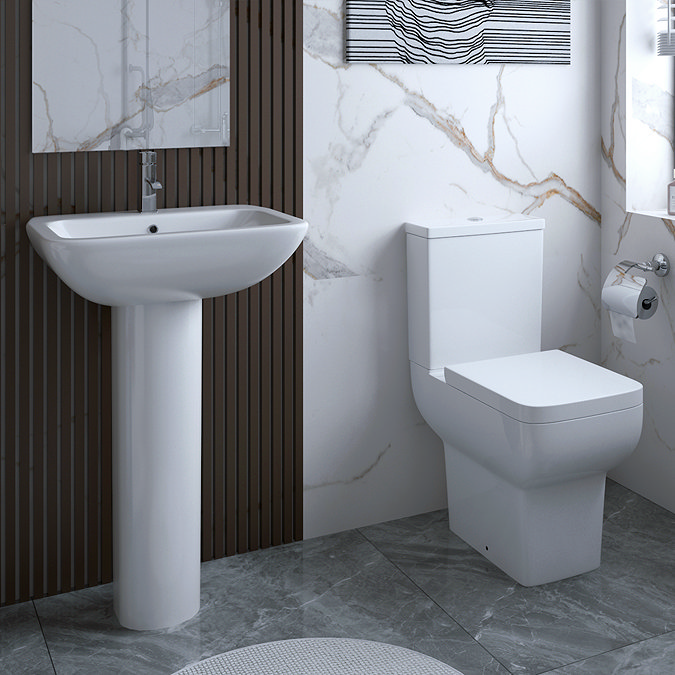 Potenza Close Coupled Rimless Toilet with Soft Close Seat