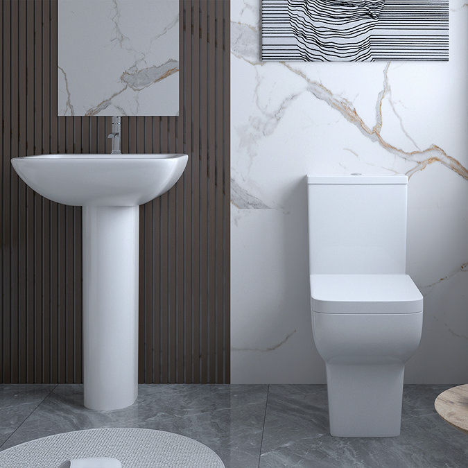 Potenza Close Coupled Rimless Toilet with Soft Close Seat