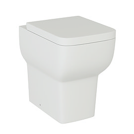Potenza Comfort Height Back to Wall Rimless Toilet Pan with Soft Close Seat – Gloss White