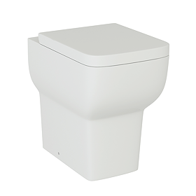 Potenza Comfort Height Back to Wall Rimless Toilet Pan with Soft Close Seat – Gloss White