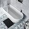 Potenza Modern Curved Freestanding Corner Bath Suite