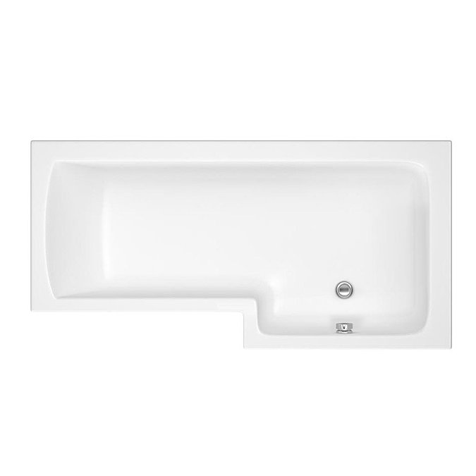 Premier Shower Bath - 1700mm L Shaped with Screen & Panel - RH  Standard Large Image