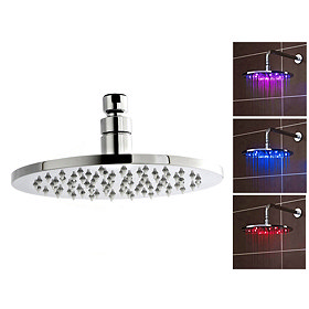 Nuie - 200mm Round LED Fixed Shower Head - STY069 Large Image