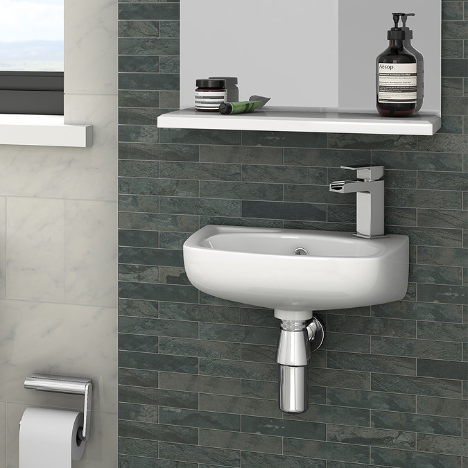 Premier 350mm Wall Hung Basin - 1 Tap Hole - NCU832  Profile Large Image