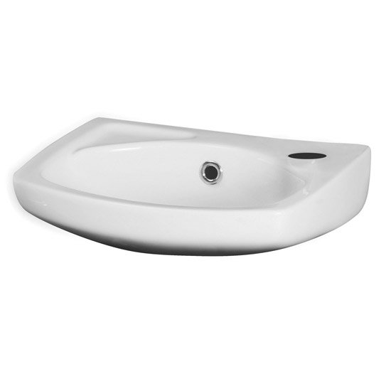 Wave Modern Cloakroom Basin (1TH - 350mm) Large Image