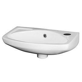 Premier - 450mm Wall Hung Cloakroom Basin - 1 Tap Hole - NCU842 Large Image