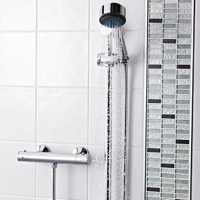 Nuie ABS Round Thermostatic Bar Valve - Bottom Outlet - Chrome - VBS001 Standard Large Image