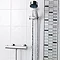 Nuie ABS Round Thermostatic Bar Valve - Bottom Outlet - Chrome - VBS001 Standard Large Image