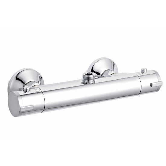 Premier - ABS Round Thermostatic Bar Valve - Top Outlet - Chrome - VBS002 Large Image