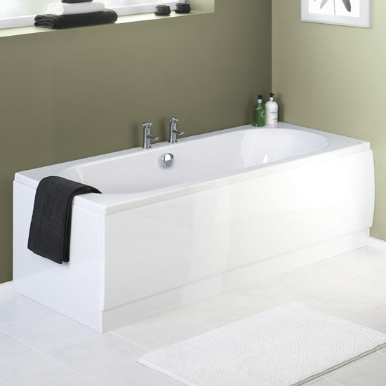 Premier - Acrylic 1800mm Bath Front Panel - White - NAP107 Large Image