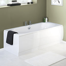 Nuie White Acrylic Front Bath Panel - 4 Size Options Medium Image