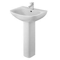 Premier Ava 545mm 1TH Basin & Pedestal - NCG400 Large Image