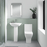 Nuie Ava Rimless Short Projection Close Coupled Toilet + Soft Close Seat - NCG450  Standard Large Im