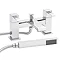 Ultra Blake Waterfall Basin + Bath Shower Mixer - Chrome Standard Large Image