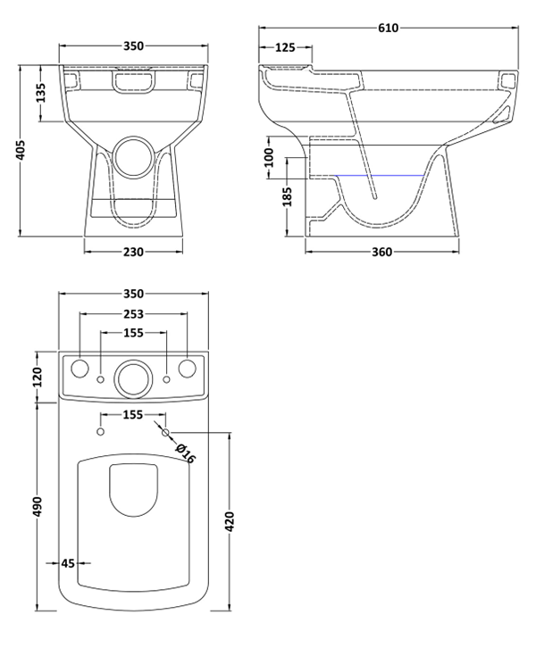 Nuie Bliss 5 Piece Bathroom Suite