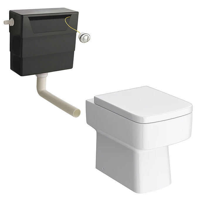 Nuie Bliss Square Back to Wall Pan incl. Concealed Cistern Soft Close Seat