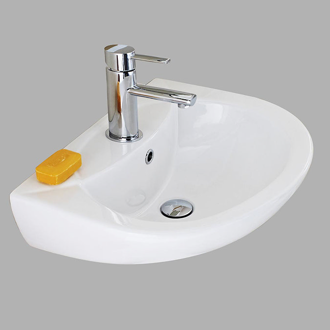 Premier Brisbane Wall Hung Basin (480mm Wide - 1 Tap Hole) inc Fittings Large Image