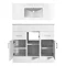 Premier Cardinal Minimalist Gloss White Vanity Unit W1000 x D400mm - VTMW1000 Profile Large Image