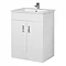 Premier Cardinal Minimalist Gloss White Vanity Unit W600 x D400mm - VTMW600 Large Image