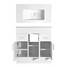 Premier Cardinal Minimalist Gloss White Vanity Unit W800 x D400mm - VTMW800 Profile Large Image