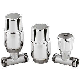 Premier - Chrome Thermostatic Radiator Valves - Straight - MTY125 Large Image