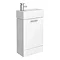 Premier Cubix Gloss White Vanity Unit with Concealed Cistern, Square BTW Pan & Soft Close Seat  In B