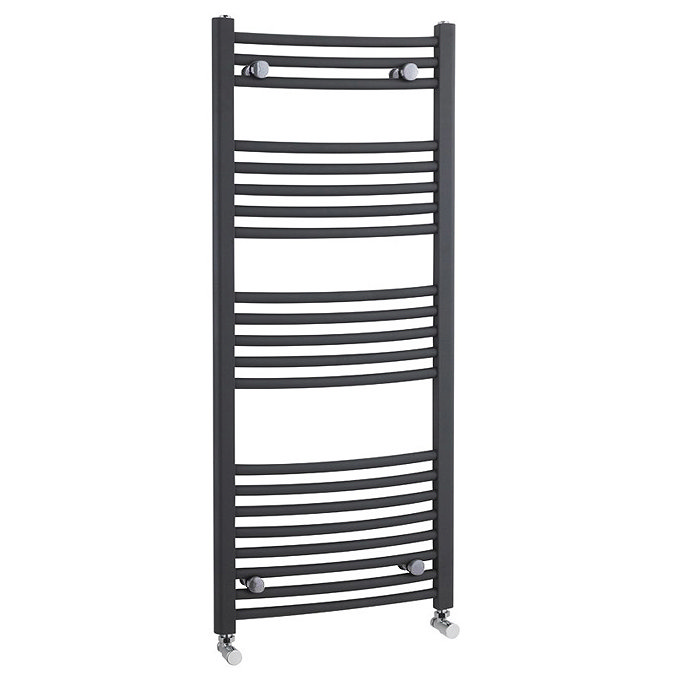 Premier - Curved Ladder Towel Rail 500 x 1150mm - Anthracite - MTY104 Large Image
