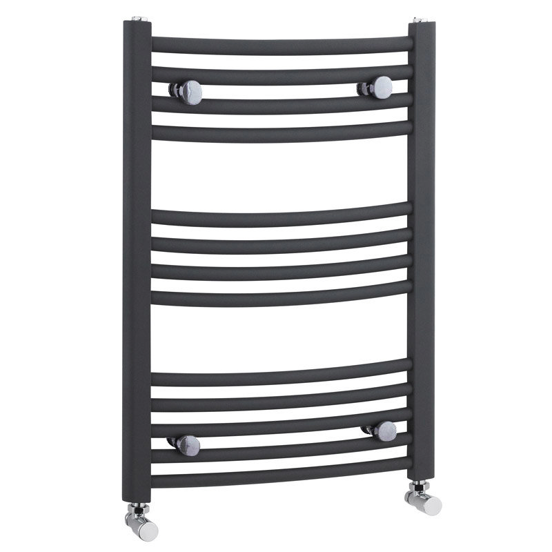 Premier - Curved Ladder Towel Rail 700 x 500mm - Anthracite - MTY102 Large Image