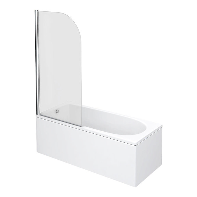 Premier Curved Top Straight Hinged Barmby Shower Bath Large Image