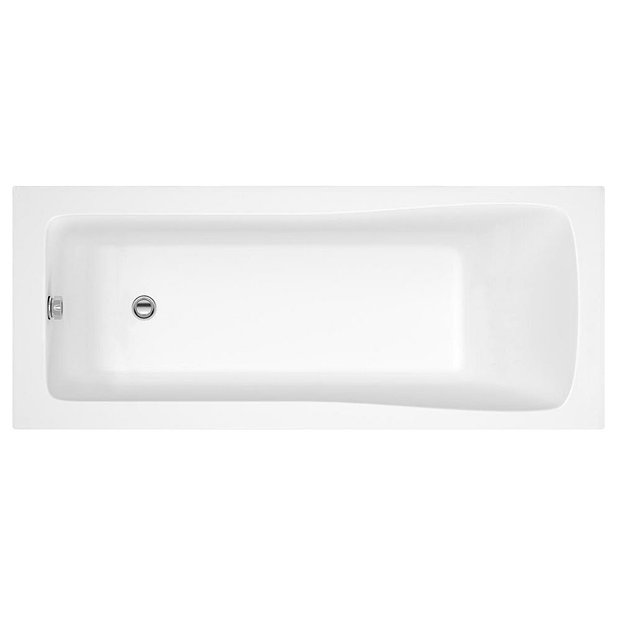 Premier Curved Top Straight Hinged Linton Shower Bath  Standard Large Image