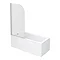 Premier Curved Top Straight Hinged Linton Shower Bath Large Image