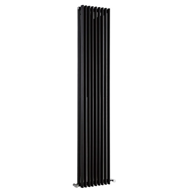 Premier - Cypress Double Panel Radiator - 1800 x 315mm - High Gloss Black - HCY010 Large Image