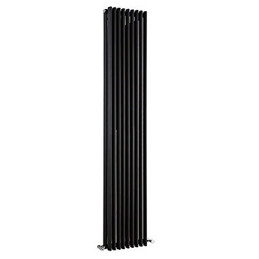 Premier - Cypress Double Panel Radiator - 1800 x 315mm - High Gloss Black - HCY010 Profile Large Image