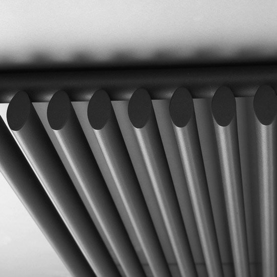 Premier - Cypress Single Panel Radiator - 1500 x 405mm - Anthracite - HCY005 Profile Large Image