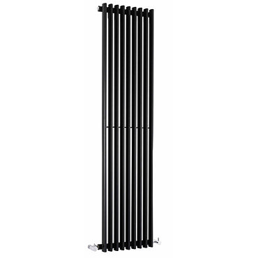 Premier - Cypress Single Panel Radiator - 1800 x 405mm - High Gloss Black - HCY002 Profile Large Image