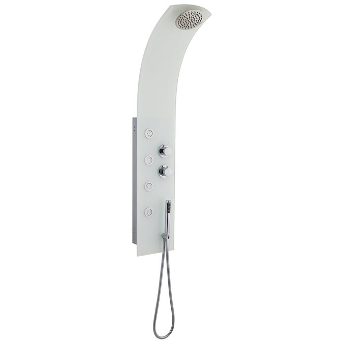 Premier - Deacon White Thermostatic Shower Panel - AS348 Large Image