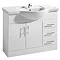 Premier Delaware High Gloss White Vanity Unit with Basin W1050 x D330mm - VTY1050 Large Image