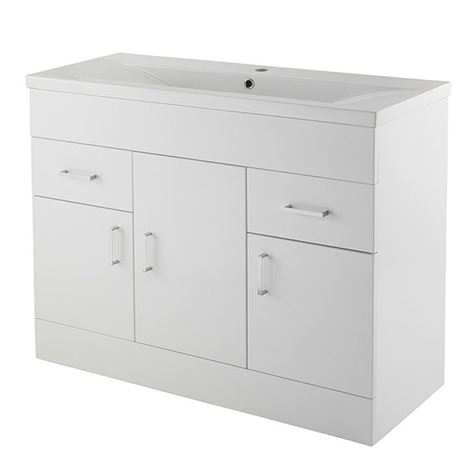 Nuie Eden Minimalist Gloss White Vanity Unit | 1000 x 400mm Online