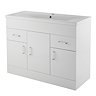 Premier Eden Minimalist Gloss White Vanity Unit W1000 x D400mm - VTNB1000 Large Image