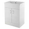 Premier Eden Minimalist Gloss White Vanity Unit W600 x D400mm - VTNB600 Large Image