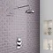 Premier Edwardian Twin Concealed Thermostatic Shower Valve with 8" Apron Fixed Head Large Image