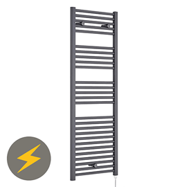 Premier H1375mm x W480mm Anthracite Electric Only Ladder Rail - MTY155 Medium Image