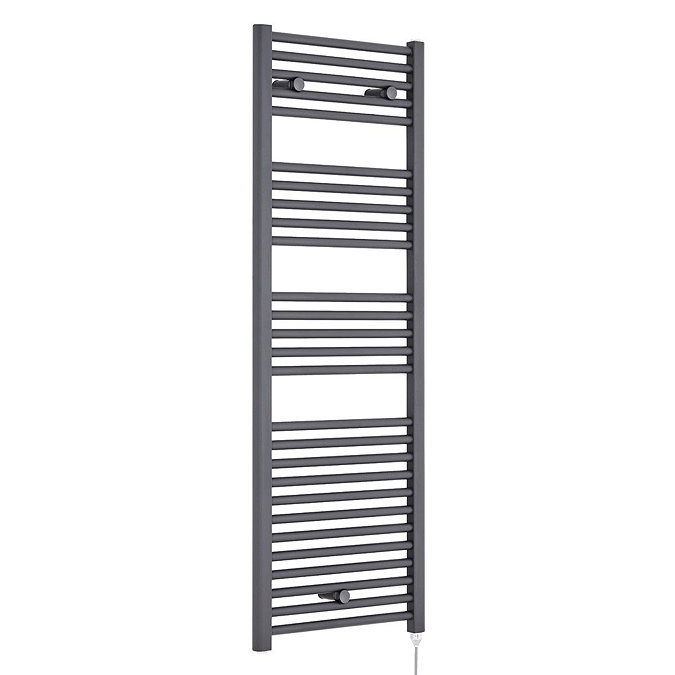 Premier H1375mm x W480mm Anthracite Electric Only Ladder Rail - MTY155 Large Image