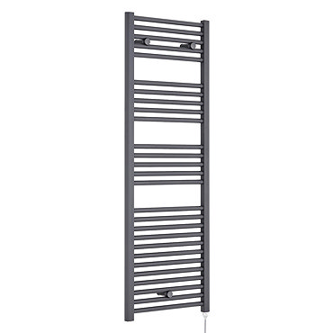 Nuie H1375mm x W480mm Anthracite Electric Only Ladder Rail - MTY155  Profile Large Image