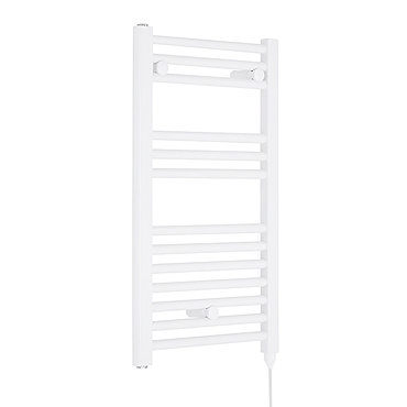 Nuie H720mm x W400mm White Electric Only Ladder Rail - MTY156  Profile Large Image