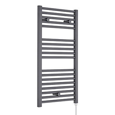 Premier H920mm x W480mm Anthracite Electric Only Ladder Rail - MTY154  Profile Large Image