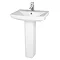 Premier - Hamilton 4 Piece Bathroom Suite - Toilet & 1TH Basin w Pedestal - 3 x Basin Size Options S
