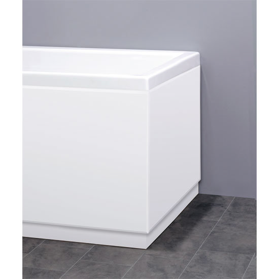 Premier - 700mm MDF High Gloss End Bath Panel - White - VTY018 Large Image